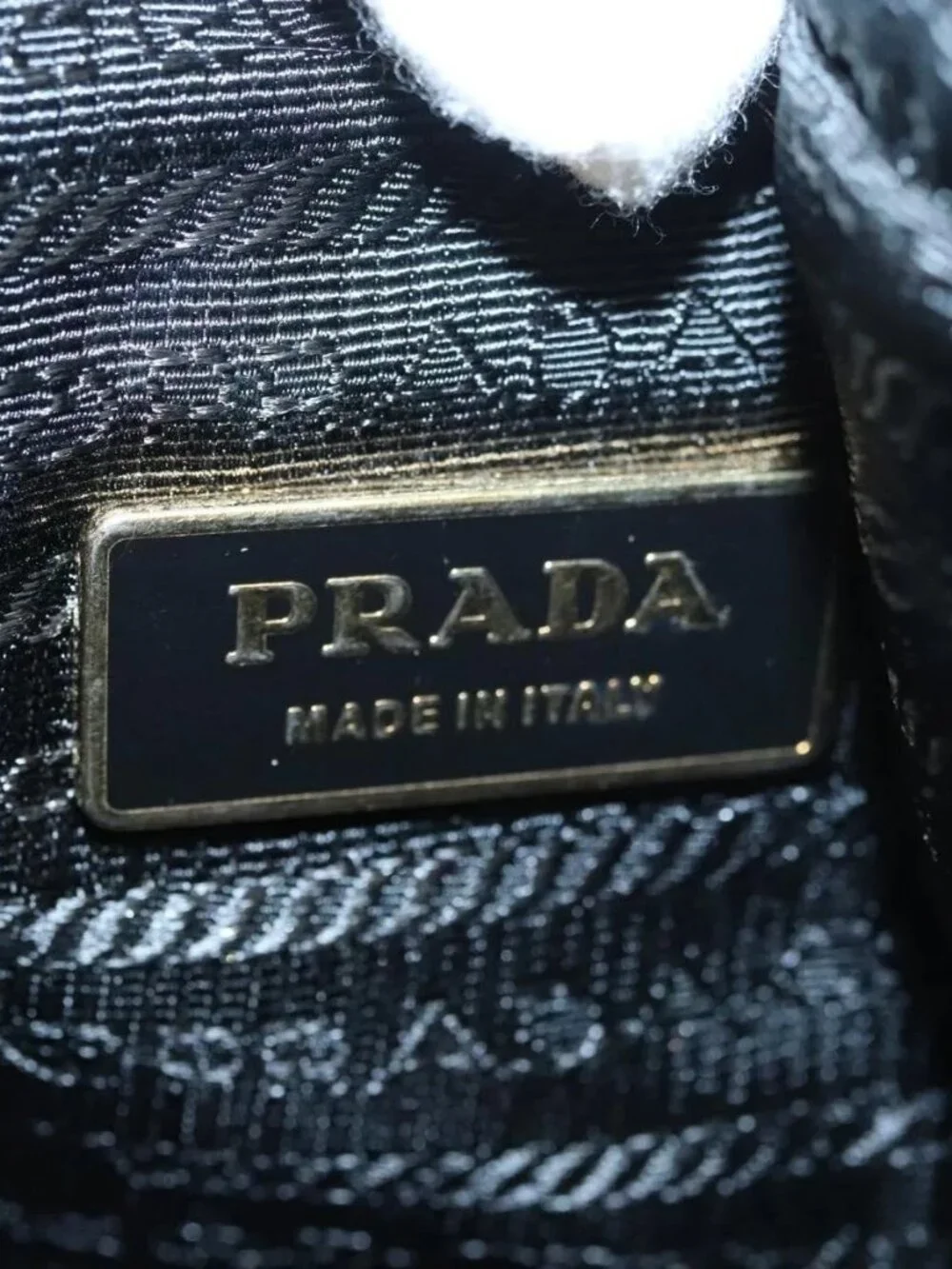 PRADA ribbon Shoulder Bag Leather Purple Gold - Picture 10 of 16